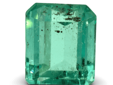Colombian Emerald - G18023660 - Certified, Natural, 0.86 Carat, Emerald Cut, SI1 Clarity - Front - Featured Bright green Colombian emerald with emerald cut and natural clarity.