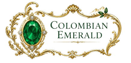 Elegant Colombian Emerald jewelry with gold and diamond accents.